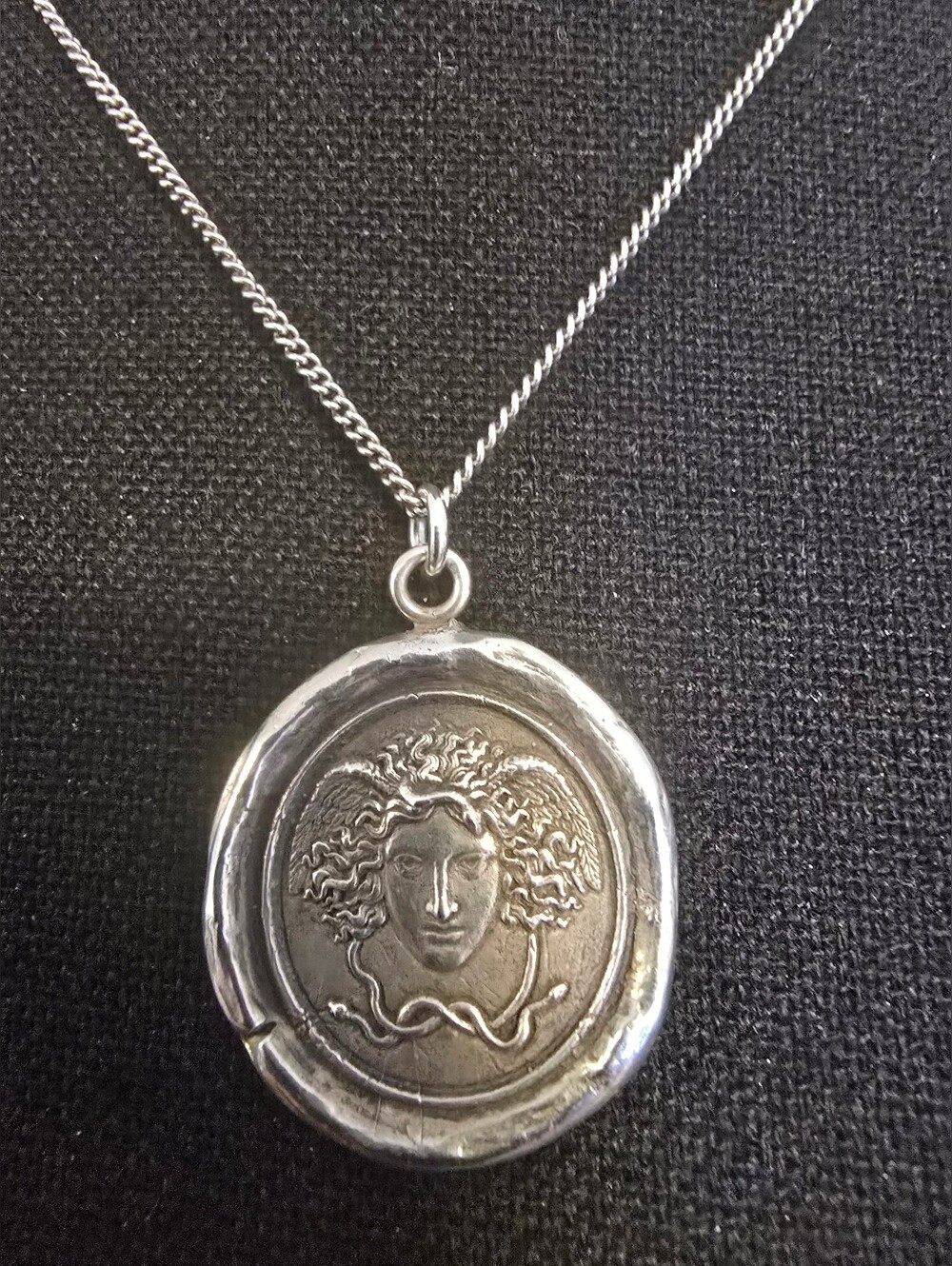 Pyrrha *RETIRED* Medusa Sterling Silver Necklace With 18" Chain